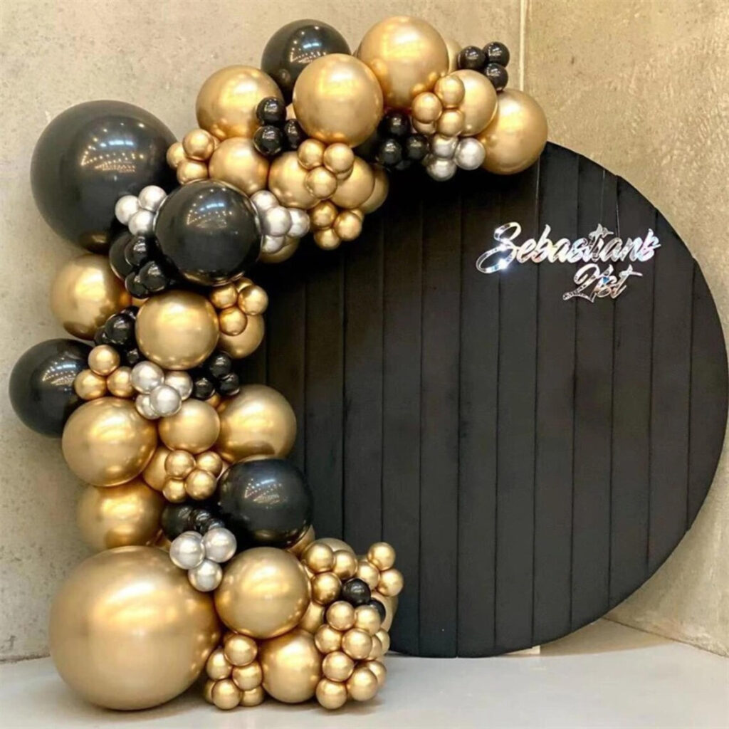 Black and Gold Balloons