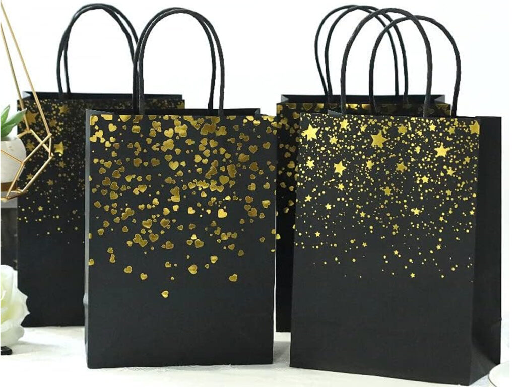 Black and Gold Party Bags