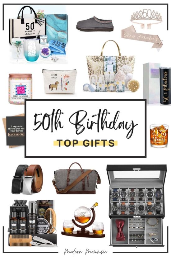 Top 50th Birthday Gift Ideas for Men and Women - Modern Mommsie