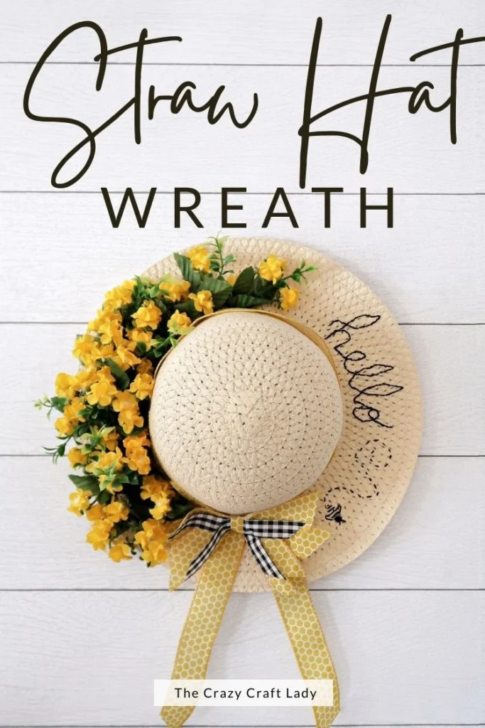 DIY Straw Hat Wreath