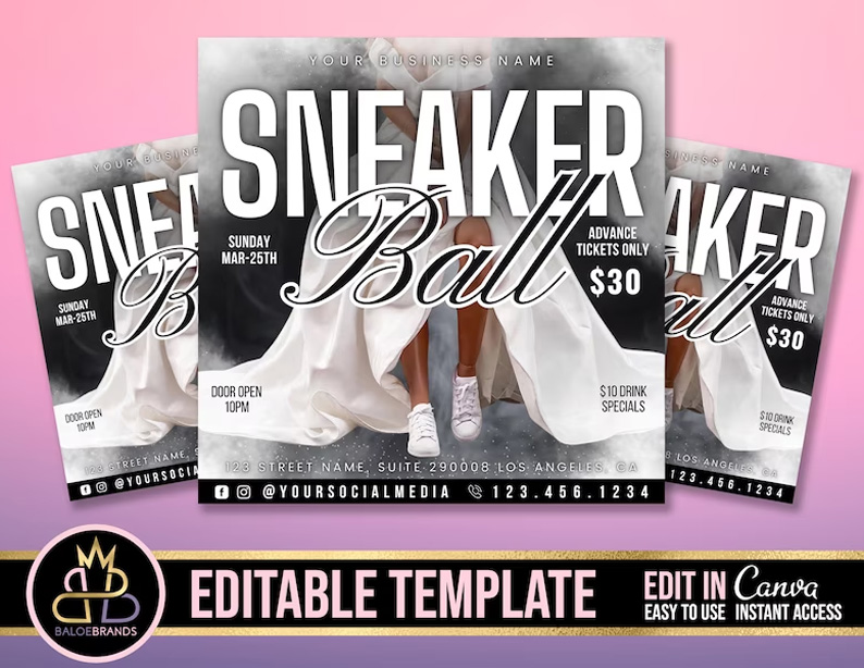 Sneaker Ball Party Invitations