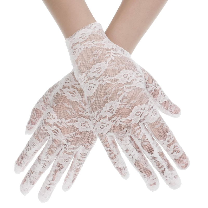White Tea Party Gloves